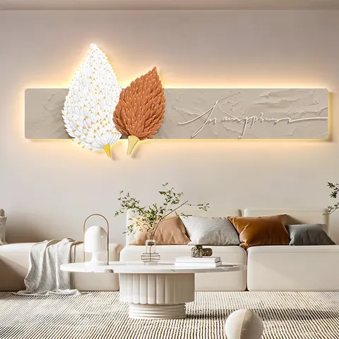抽象 单幅 装饰画 现代简约 客厅背景墙挂画 LED带灯画
