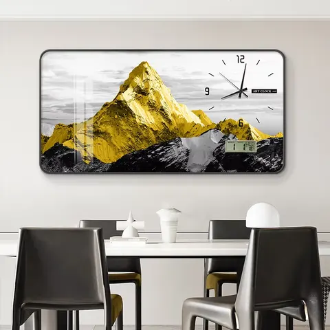 挂钟组合 单幅 装饰画 现代简约 餐厅背景墙挂画 挂钟