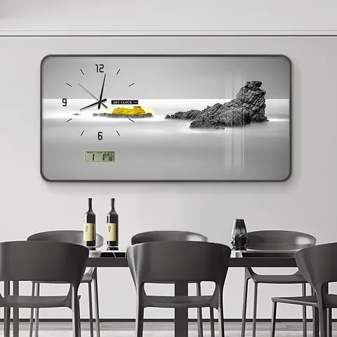 挂钟组合 单幅 装饰画 现代简约 餐厅背景墙挂画 挂钟