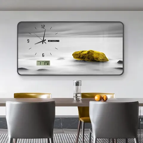 挂钟组合 单幅 装饰画 现代简约 餐厅背景墙挂画 挂钟