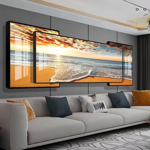 海浪 单幅 装饰画 现代简约 客厅背景墙挂画