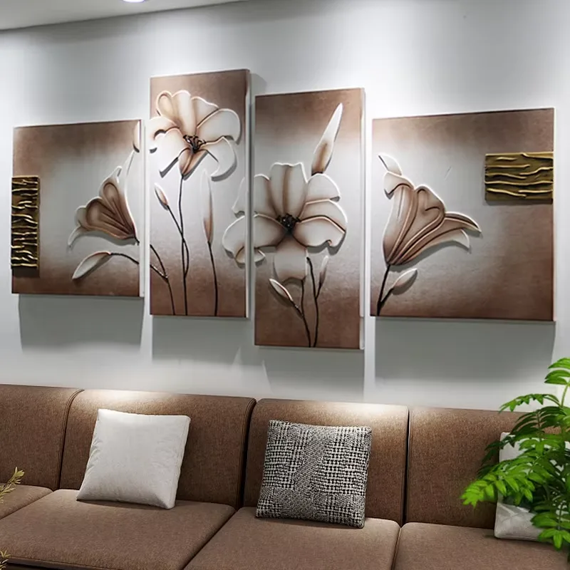 城市 单幅 装饰画 现代简约 客厅背景墙挂画 手工皮雕