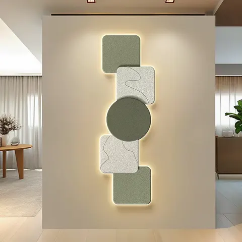 城市 单幅 装饰画 现代简约 玄关背景墙挂画 LED带灯画
