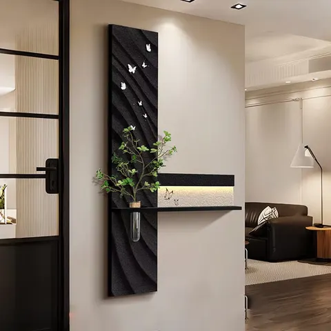 植物 单幅 装饰画 现代简约 客厅背景墙挂画 LED带灯画