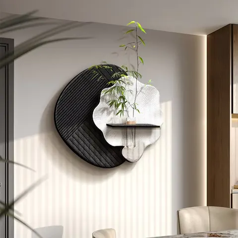 植物 单幅 装饰画 现代简约 客厅背景墙挂画 砂岩浮雕
