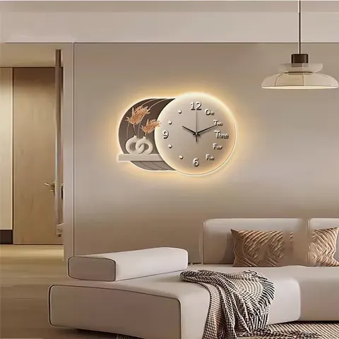城市 单幅 装饰画 现代简约 餐厅背景墙挂画 LED带灯画