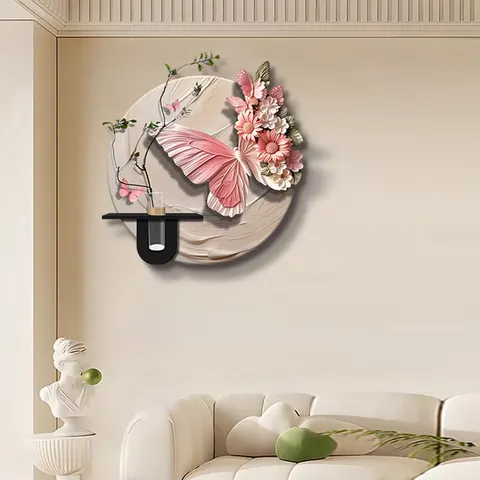 植物 单幅 装饰画 现代简约 餐厅背景墙挂画 LED带灯画