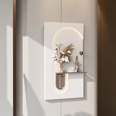 植物 单幅 装饰画 现代简约 客厅背景墙挂画 LED带灯画