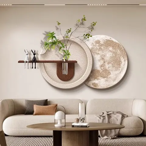 植物 单幅 装饰画 现代简约 客厅背景墙挂画 LED带灯画