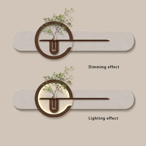 植物 单幅 装饰画 现代简约 玄关背景墙挂画 LED带灯画