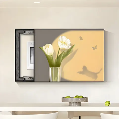 繁花 单幅 装饰画 现代简约 客厅背景墙挂画 晶瓷画