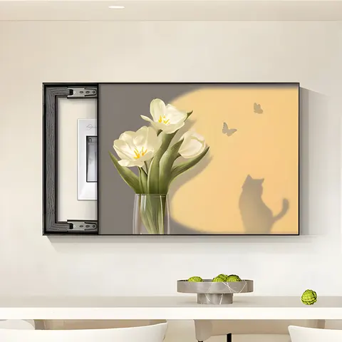 繁花 单幅 装饰画 现代简约 客厅背景墙挂画 晶瓷画