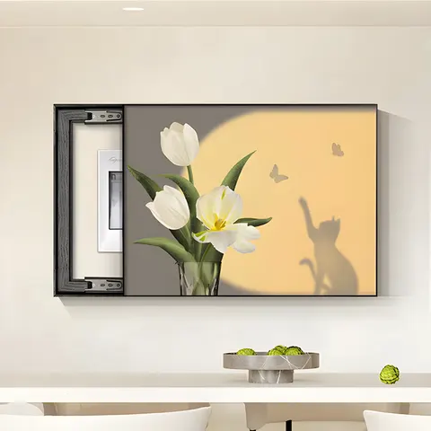 繁花 单幅 装饰画 现代简约 客厅背景墙挂画 晶瓷画