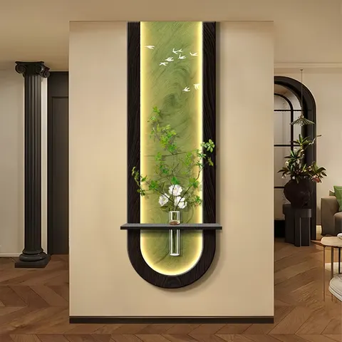 植物 单幅 装饰画 现代简约 玄关背景墙挂画 砂岩浮雕