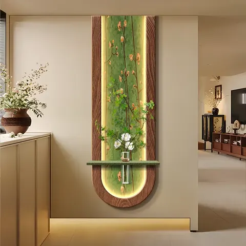 植物 单幅 装饰画 现代简约 玄关背景墙挂画 砂岩浮雕