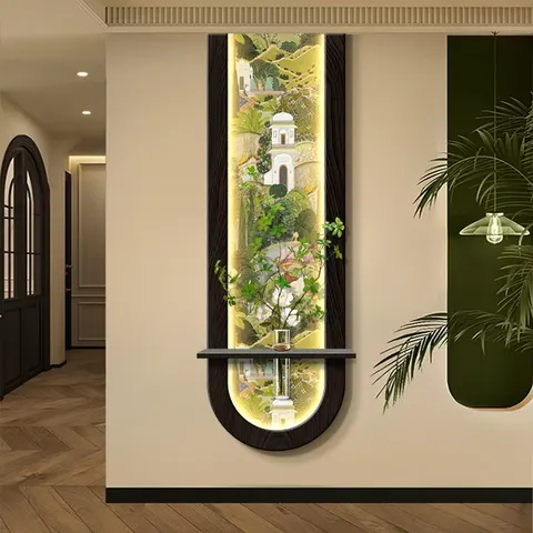 植物 单幅 装饰画 现代简约 玄关背景墙挂画 砂岩浮雕