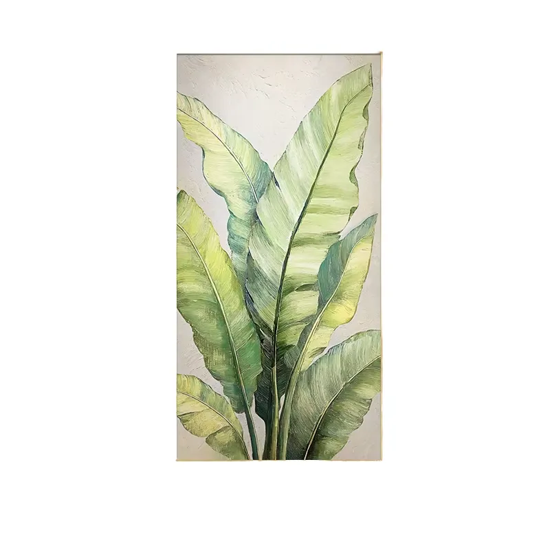 植物 单幅 装饰画 轻奢风 客厅背景墙挂画 手绘油画