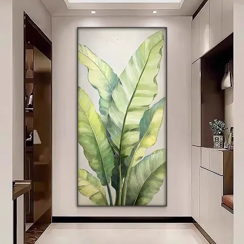 植物 单幅 装饰画 轻奢风 客厅背景墙挂画 手绘油画
