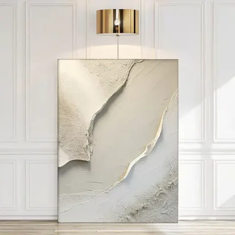 抽象 单幅 装饰画 奶油风 客厅背景墙挂画 手绘油画