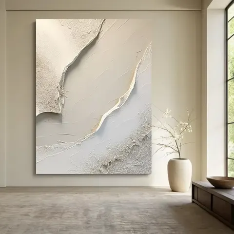 抽象 单幅 装饰画 奶油风 客厅背景墙挂画 手绘油画