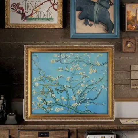 繁花 单幅 装饰画 现代简约 餐厅背景墙挂画 手绘油画