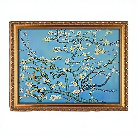 繁花 单幅 装饰画 现代简约 餐厅背景墙挂画 手绘油画