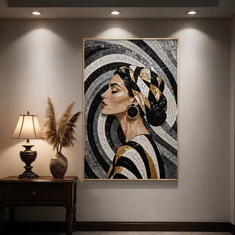 人物 单幅 装饰画 现代简约 客厅背景墙挂画 晶瓷画
