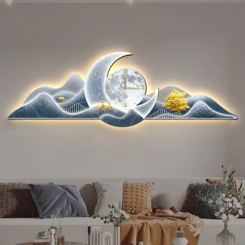 山水 单幅 装饰画 轻奢风 客厅背景墙挂画 晶瓷画