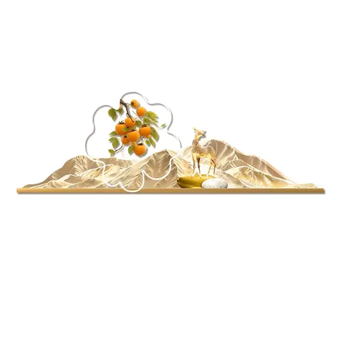 山水 单幅 装饰画 现代简约 客厅背景墙挂画 LED带灯画