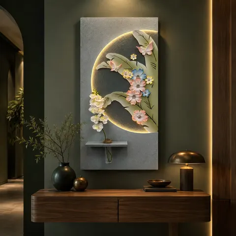 抽象 单幅 装饰画 现代简约 客厅背景墙挂画 LED带灯画