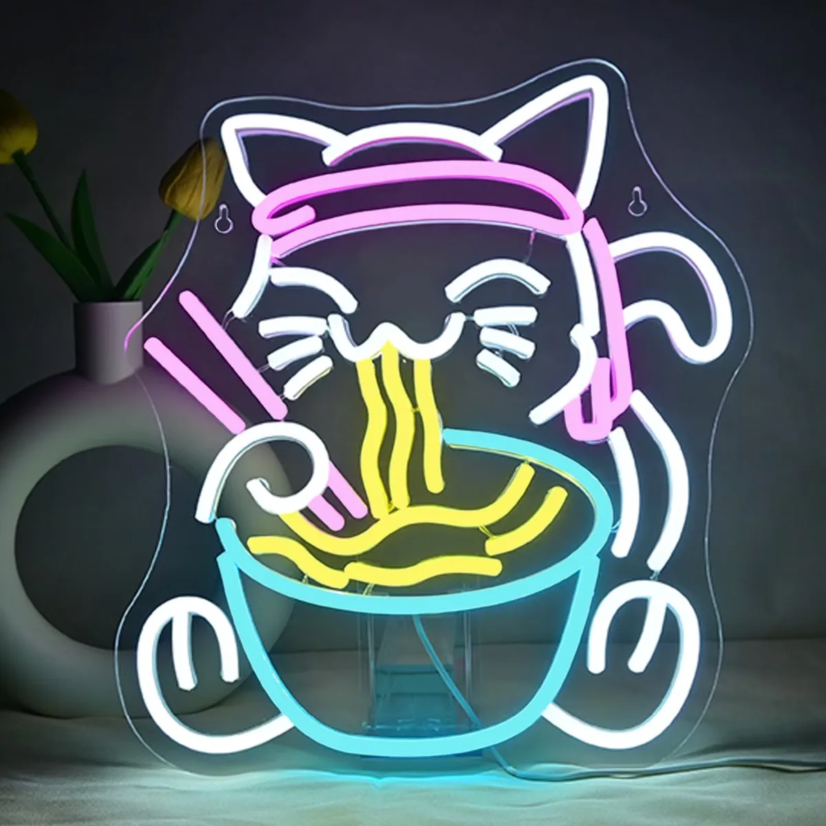 文字 单幅 装饰画 现代简约 客厅背景墙挂画 霓虹灯画