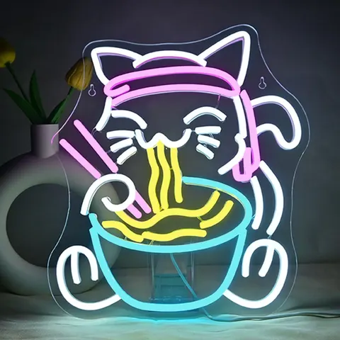 文字 单幅 装饰画 现代简约 客厅背景墙挂画 霓虹灯画