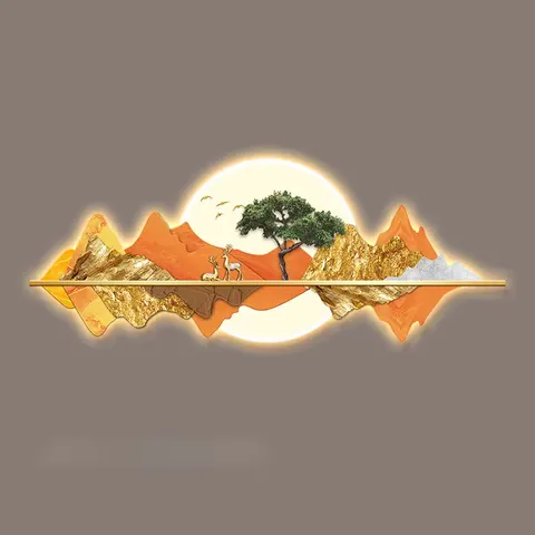 抽象 单幅 装饰画 新中式 客厅背景墙挂画 晶瓷画