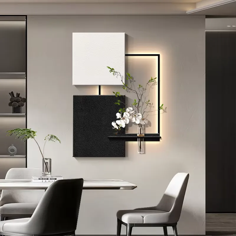 锦鲤 单幅 装饰画 现代简约 客厅背景墙挂画 LED带灯画