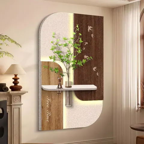 植物 单幅 装饰画 奶油风 玄关背景墙挂画 砂岩浮雕