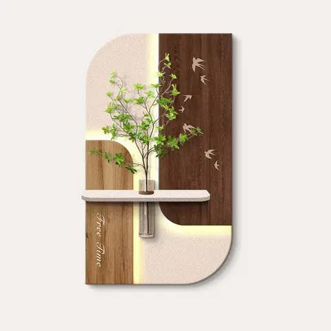 植物 单幅 装饰画 奶油风 玄关背景墙挂画 砂岩浮雕