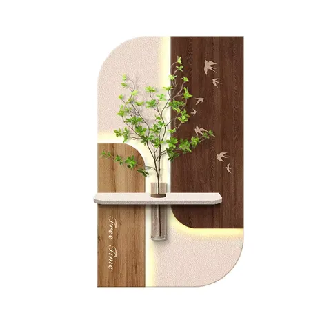 植物 单幅 装饰画 奶油风 玄关背景墙挂画 砂岩浮雕