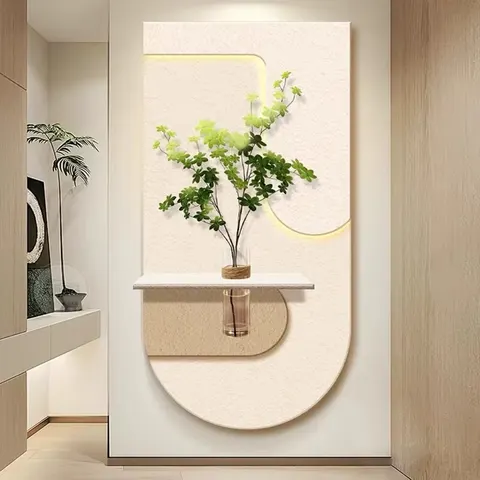 植物 单幅 装饰画 现代简约 玄关背景墙挂画 LED带灯画
