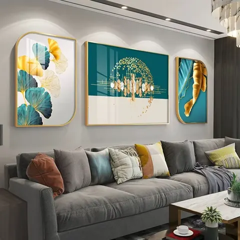 植物 单幅 装饰画 现代简约 客厅背景墙挂画 晶瓷画