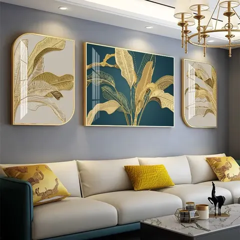 植物 单幅 装饰画 现代简约 客厅背景墙挂画 晶瓷画