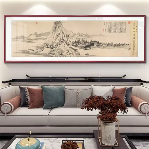 抽象 单幅 装饰画 现代简约 客厅背景墙挂画 LED带灯画
