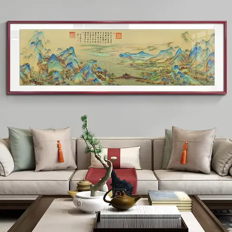 抽象 单幅 装饰画 现代简约 客厅背景墙挂画 LED带灯画