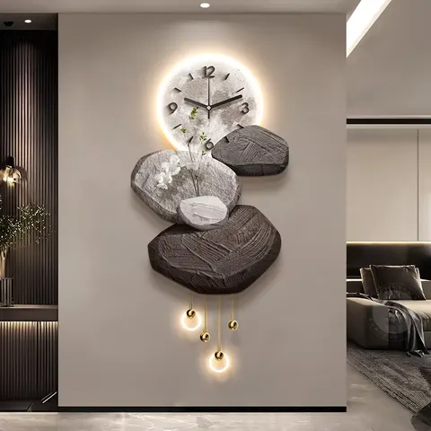 抽象 单幅 装饰画 现代简约 玄关背景墙挂画 LED带灯画