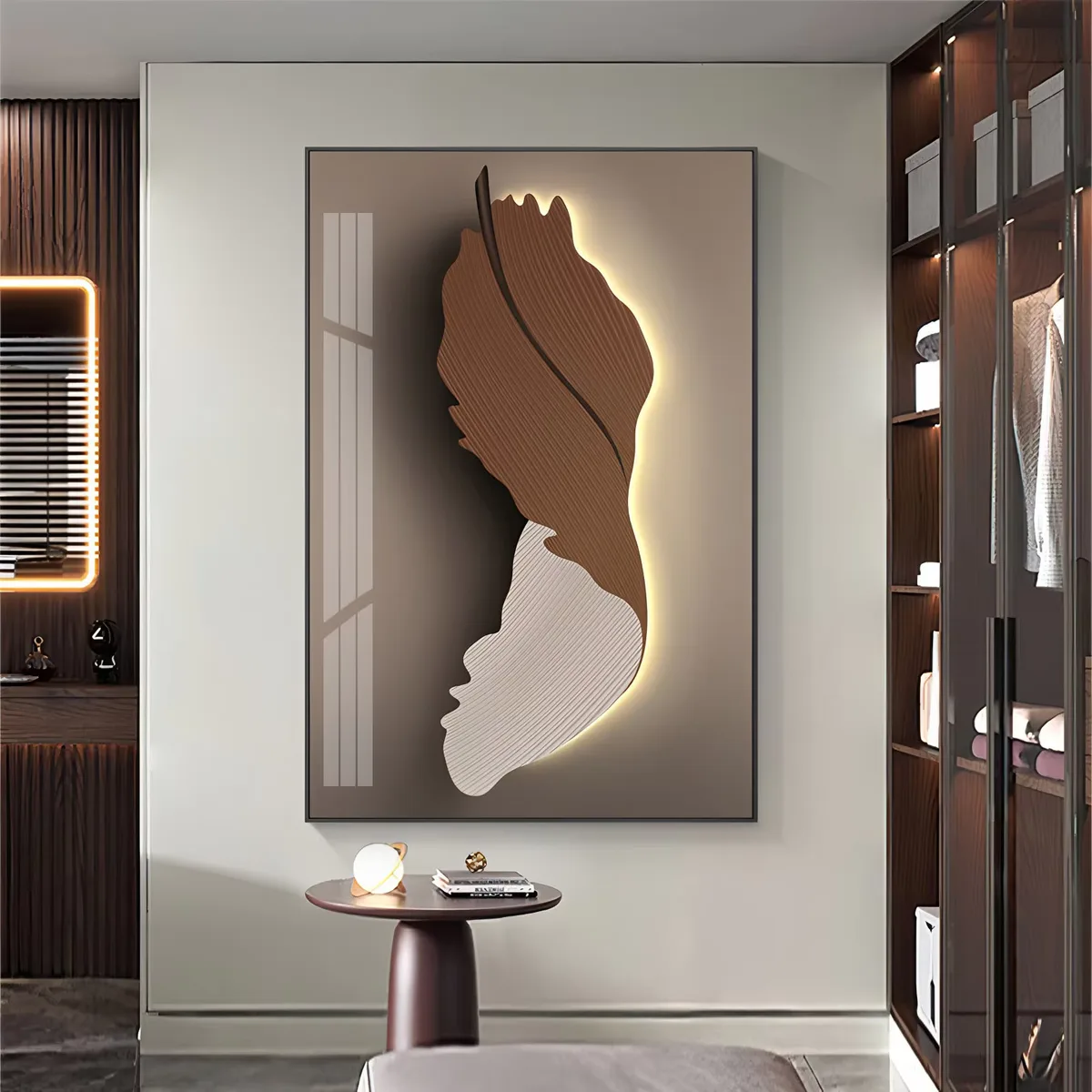 羽毛 单幅 装饰画 现代简约 客厅背景墙挂画 晶瓷画