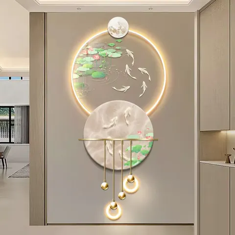 锦鲤 单幅 装饰画 现代简约 玄关背景墙挂画