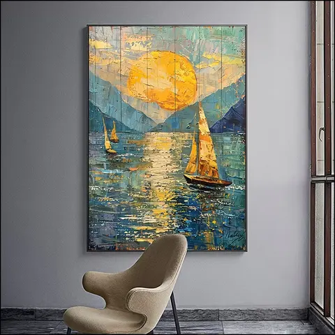 抽象 单幅 装饰画 现代简约 客厅背景墙挂画 手绘油画