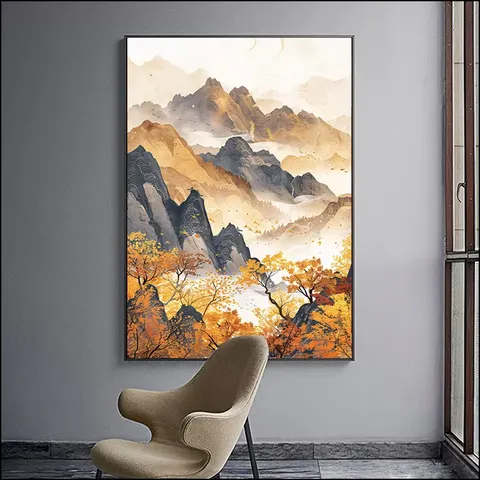 抽象 单幅 装饰画 现代简约 客厅背景墙挂画 手绘油画