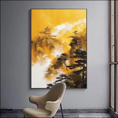 抽象 单幅 装饰画 现代简约 客厅背景墙挂画 手绘油画