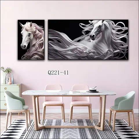 动物 单幅 装饰画 现代简约 客厅背景墙挂画 晶瓷画
