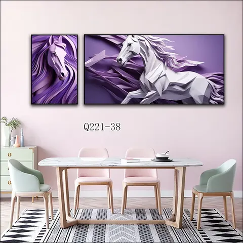 动物 单幅 装饰画 现代简约 客厅背景墙挂画 晶瓷画